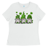 White st patricks gnomes Ladies Tee - Jasminsmagicworld