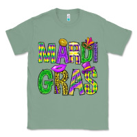 Sage Mardi gras carnaval mask digital paper, Classic Tee - BundleAndBundleShop