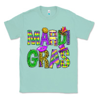 Seafoam Mardi gras carnaval mask digital paper, Classic Tee - BundleAndBundleShop