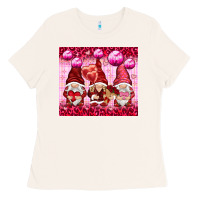 Bone valentines gnomies with leopard Ladies Tee - NancyCooperArtShop