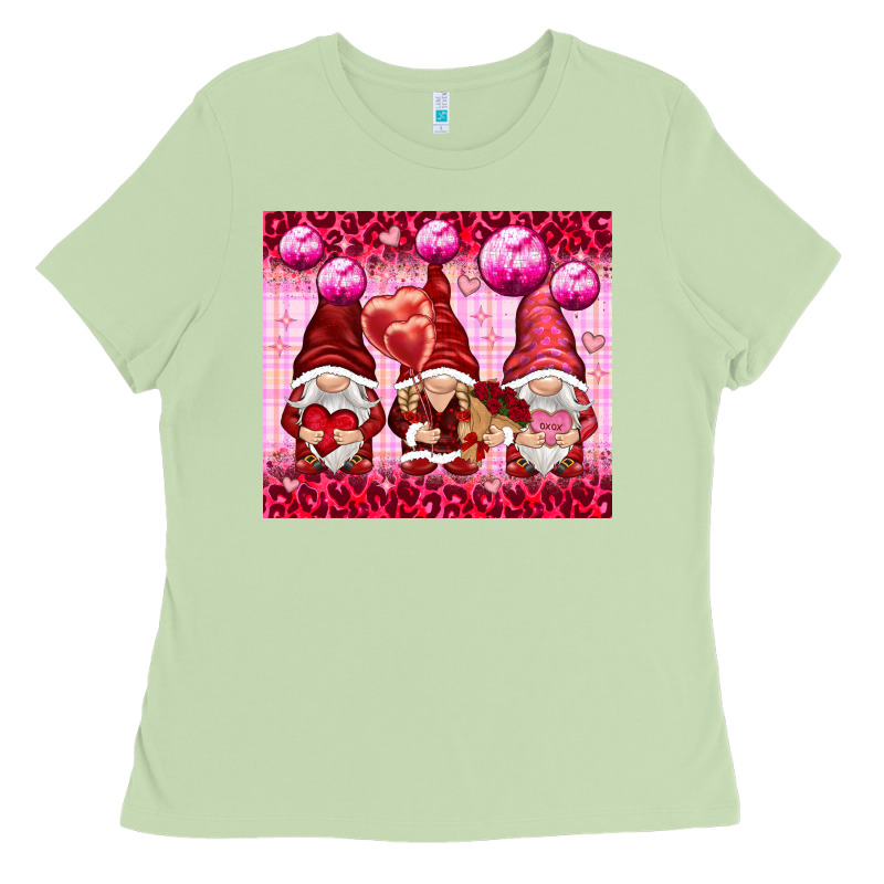 Valentines Gnomies With Leopard Ladies Tee by NancyCooperArtShop | Teevron