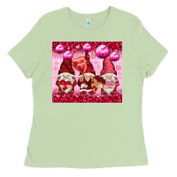 Matcha valentines gnomies with leopard Ladies Tee - NancyCooperArtShop