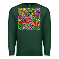 Sports Green mardi gras crawfish leopard  seamless pattern Premium Sweatshirt - FaDigitalArtStudio