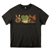 Asphalt Peace Love New Hampshire Red Chicken Heavy Core Tee - LillyAllenDesigns