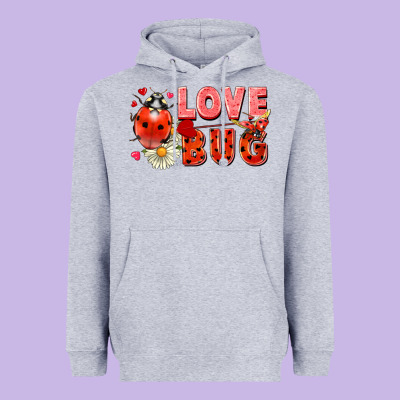 Love Bug Heavyweight Hoodie Designed By Fadigitalartstudio
