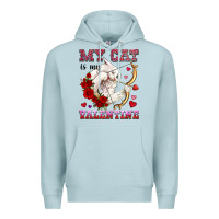 Blue Mist my cat is my valentine Premium Hoodie - OliviaCreatesArt