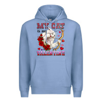 Colony Blue my cat is my valentine Premium Hoodie - OliviaCreatesArt
