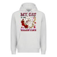 Dove Grey my cat is my valentine Premium Hoodie - OliviaCreatesArt