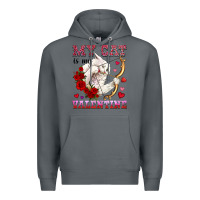 Rock my cat is my valentine Premium Hoodie - OliviaCreatesArt