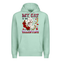 Seafoam my cat is my valentine Premium Hoodie - OliviaCreatesArt