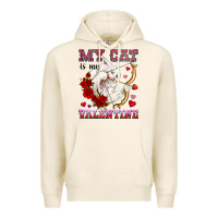 Tofu my cat is my valentine Premium Hoodie - OliviaCreatesArt