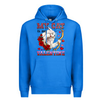 True Royal my cat is my valentine Premium Hoodie - OliviaCreatesArt