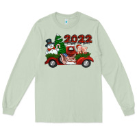 Matcha happy new year 2022 christmas truck with american flag Long Sleeve Tee - Jasminsmagicworld