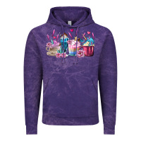 Cloud Purple Unicorn Coffee Cups Vintage Hoodie - MaliasSmallBusiness