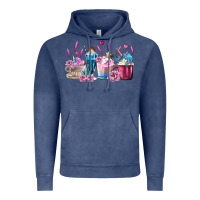 Vintage Denim Unicorn Coffee Cups Vintage Hoodie - MaliasSmallBusiness