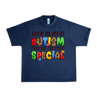 Navy look beyond autism and see someone special Urban Heavy Tee - JahusDesignShop