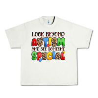 Pistachio look beyond autism and see someone special Urban Heavy Tee - JahusDesignShop