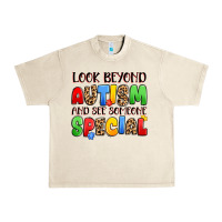 Sandshell look beyond autism and see someone special Urban Heavy Tee - JahusDesignShop
