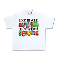 White look beyond autism and see someone special Urban Heavy Tee - JahusDesignShop
