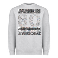Heather Grey Born in 1980 Womens Heavyweight Sweatshirt - Bettercallsaul