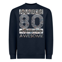 Navy Born in 1980 Womens Heavyweight Sweatshirt - Bettercallsaul