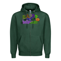 Sports Green happy halloween Zipper Hoodie - CowGirlArtShop