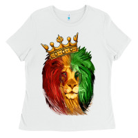 White Juneteenth Lion King Ladies Tee - LillyAllenDesigns