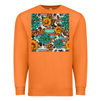 Carrot gemstone sunflower cowhide leopard seamles pattern Premium Sweatshirt - FaDigitalArtStudio