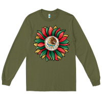 Army Green mexican sunflower Long Sleeve Tee - Jasminsmagicworld