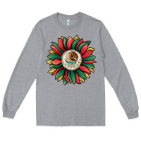 Heather Grey mexican sunflower Long Sleeve Tee - Jasminsmagicworld