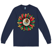 Navy mexican sunflower Long Sleeve Tee - Jasminsmagicworld