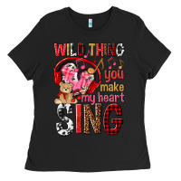 Black wild thing you make my heart sing Ladies Tee - NancyCooperArtShop