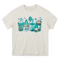 Cream winter christmas gnomes coffee cups Heavy Core Tee - Jasminsmagicworld