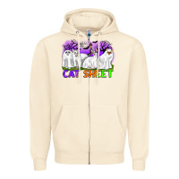Sandshell cat sheet ghost cats halloween Zipper Hoodie - CowGirlArtShop