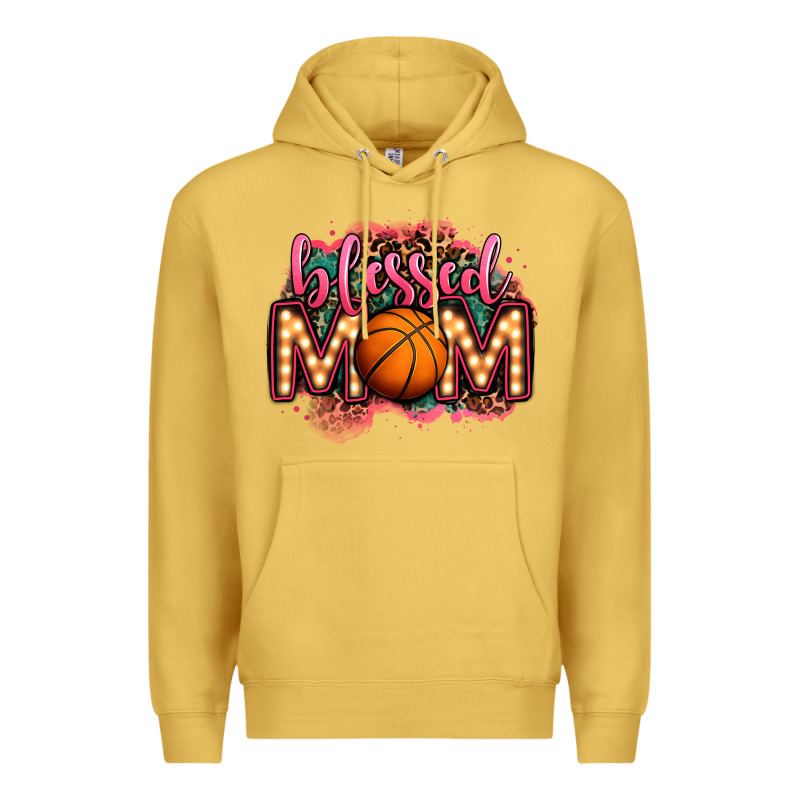 Blessed Basketball Mom Lightbulb Letters Premium Hoodie by OliviaCreatesArt | Teevron