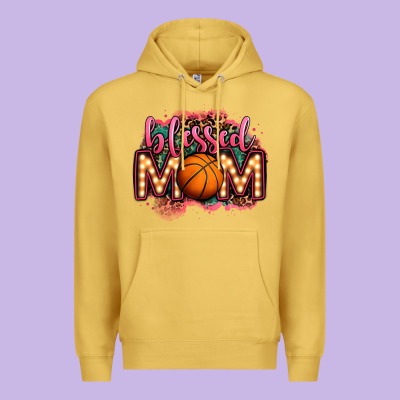 Blessed Basketball Mom Lightbulb Letters Premium Hoodie Designed By Oliviacreatesart
