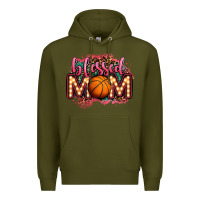 Army Green blessed basketball mom lightbulb letters Premium Hoodie - OliviaCreatesArt