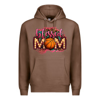 Chestnut blessed basketball mom lightbulb letters Premium Hoodie - OliviaCreatesArt