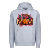 Heather Grey blessed basketball mom lightbulb letters Premium Hoodie - OliviaCreatesArt
