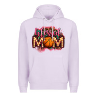 Lilac blessed basketball mom lightbulb letters Premium Hoodie - OliviaCreatesArt