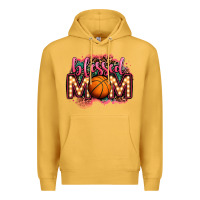 Mustard blessed basketball mom lightbulb letters Premium Hoodie - OliviaCreatesArt