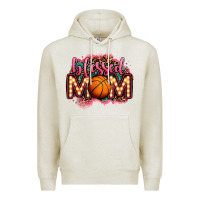 Oatmeal Heather blessed basketball mom lightbulb letters Premium Hoodie - OliviaCreatesArt