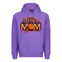 Purple blessed basketball mom lightbulb letters Premium Hoodie - OliviaCreatesArt