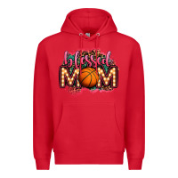 Red blessed basketball mom lightbulb letters Premium Hoodie - OliviaCreatesArt