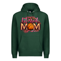 Sports Green blessed basketball mom lightbulb letters Premium Hoodie - OliviaCreatesArt