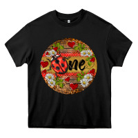 Black ladybug one ornament Heavy Core Tee - BarkalooDesign