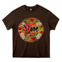 Chocolate Brown ladybug one ornament Heavy Core Tee - BarkalooDesign