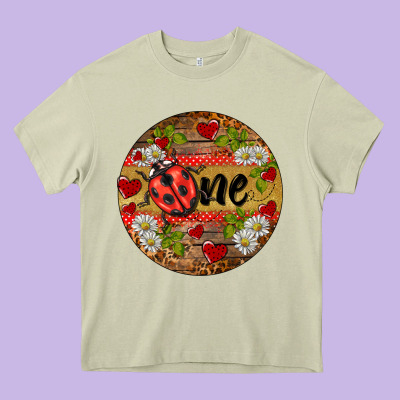 Ladybug One Ornament Heavy Core Tee Designed By Barkaloodesign