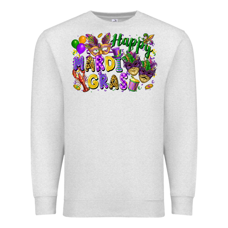 Happy Mardi Gras Premium Sweatshirt by FaDigitalArtStudio | Teevron