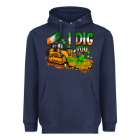 Navy I dig you St. Patrick's Heavyweight Hoodie - OliviaCreatesArt